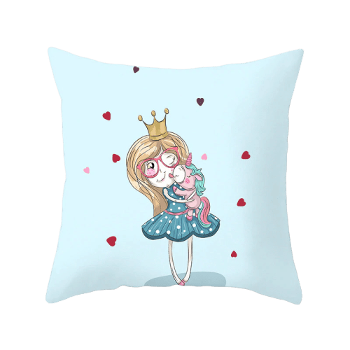Blue Unicorn Pillow